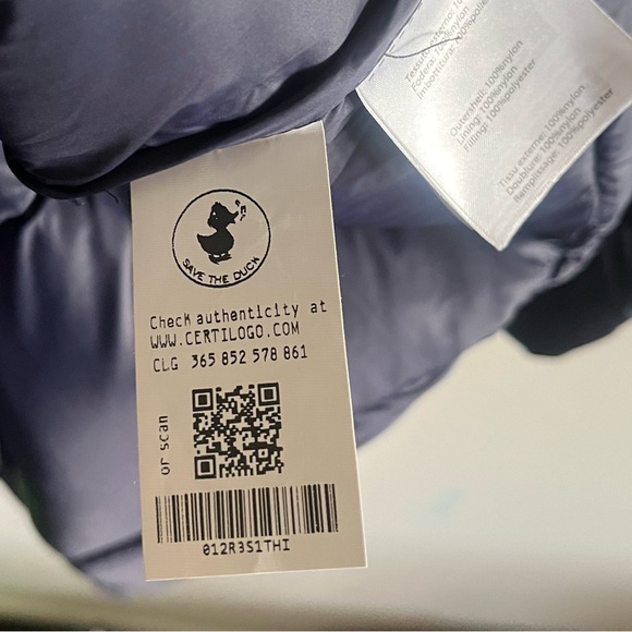 gently worn, SAVE THE DUCK Ultra Light Jacket, size XS, navy blue color - Picture 10 of 14